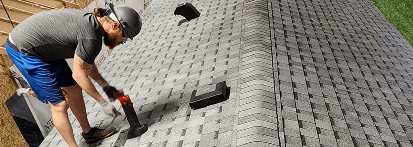 Picture of Roofer Putting Shingles on a Roof