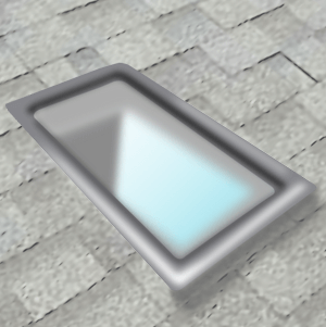 Picture of a Skylight on a Roof vector